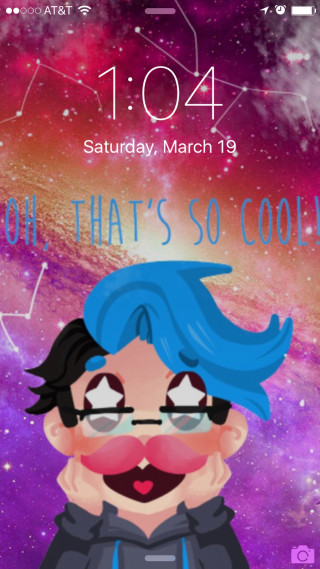 Blue haired astronaut glasses purple - free stars wallpaper