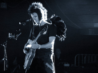 Man guitar stage concert microphone - rococo free wallpaper