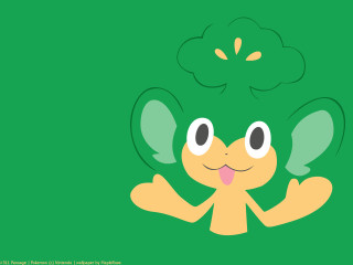 Cartoon character green background leafy - a leafy plant free wallpaper