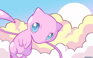 Pink cat flying sky clouds - a pink cat free wallpaper