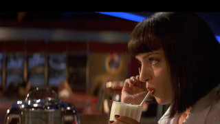 Woman drinking phone bar glass - movie scene free wallpaper