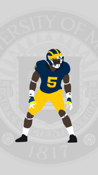 Football player uniform number five - vector free wallpaper for mobile