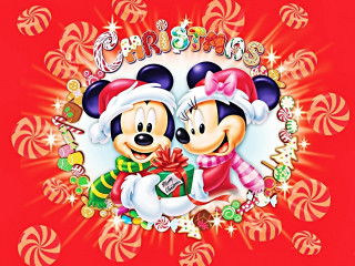 Mickey minnie christmas candy canes - naive free wallpaper for desktop