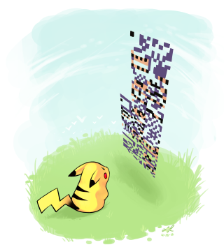 Yellow bird glitch pixel art - a cartoon free wallpaper for tablet