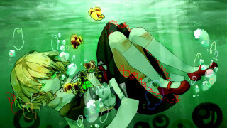 Cartoon character floating water fish - analytical free wallpaper