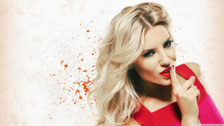 Woman red dress red lipstick 3 - her lip free wallpaper