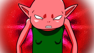 Cartoon character green shirt red - a red circle free wallpaper