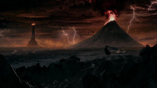 Volcano lightning man rock sky - a volcano free wallpaper