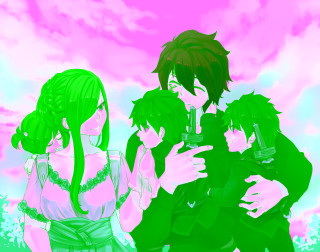 Antipodeans family children cloudy sunset - cloud and trees free wallpaper