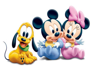 Mickey pluto sitting smile digital - digital free wallpaper