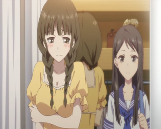 Three girls school uniform kyoto - a door open free wallpaper