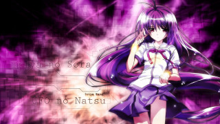 Purple haired girl school uniform 2 - a purple light free wallpaper
