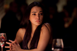 Woman sitting table glass wine 12 - a woman sitting free wallpaper for desktop