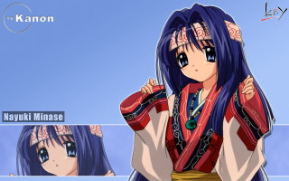 Blue haired girl kimono sky - maya free wallpaper