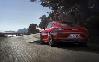 Red sports car road forest 2 - a red sports car free wallpaper