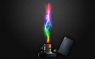 Lighter holder rainbow light black - a lighter free wallpaper