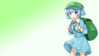 Blue hair green backpack manga - blue hair free wallpaper for desktop