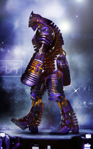 Robot walking stage microphone hand - a robot free wallpaper for mobile