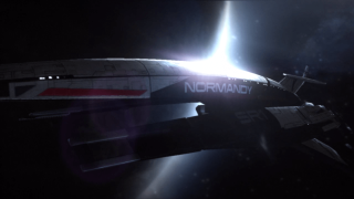 Spaceship flying bright beam background - a space ship free wallpaper