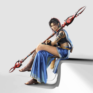 Woman sword sitting ledged demon - a ledge free wallpaper for tablet