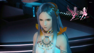 Woman blue hair necklace image - a futuristic environment free wallpaper