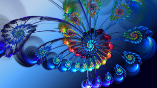 Colorful flower fractal analytical mandelbrot - fractal free wallpaper