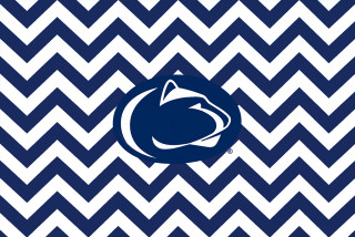 Penn state chevron blue white - op art free wallpaper