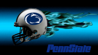 Football helmet blue flame penn - concept design free wallpaper