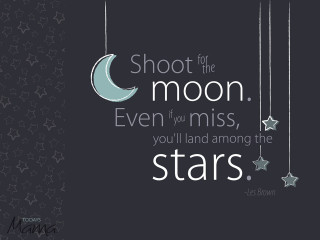 Shoot for the moon even - the star free wallpaper
