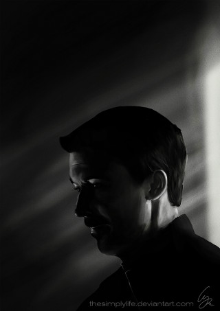 Man hat black shirt looking - free other wallpaper for mobile