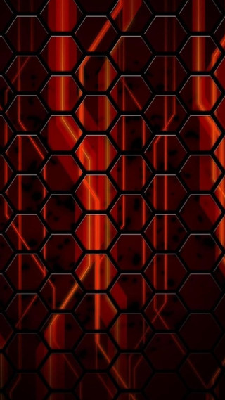 Red background squares lines pattern - computer art free wallpaper for mobile