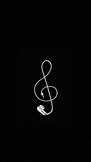 White treble black background middle - expressive free wallpaper