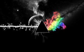 Dark side moon rainbow triangle 7 - psychedelic free wallpaper for desktop