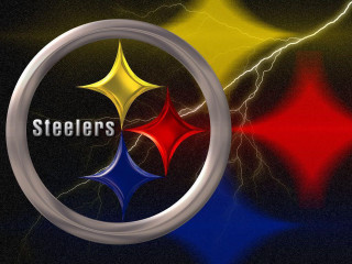 Pittsburgh steelers lightning bolt black - circle free wallpaper for desktop