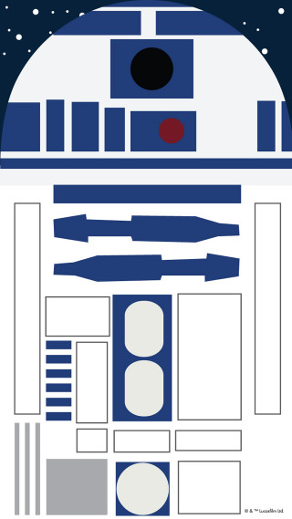 Paper model star wars r2d2 - the side of it free wallpaper for mobile