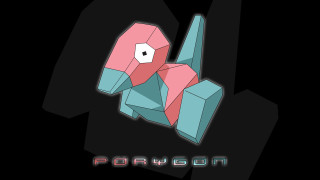 Pink blue dog polygon holography - dog free wallpaper
