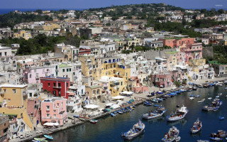 Harbor boats city buildings trees - building and trees free wallpaper