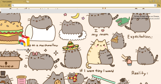 Cats cake computer screen side - sticker free wallpaper
