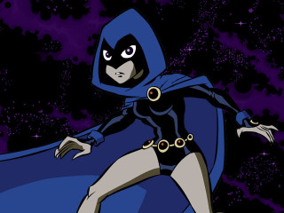 Cartoon blue mask cape purple - daphne allen free wallpaper