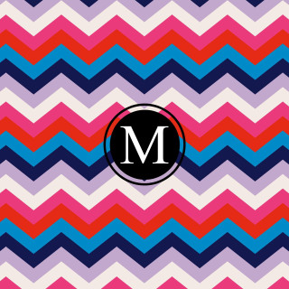 Colorful chevron pattern monogrammed m - the middle free wallpaper for tablet
