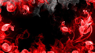 Red black smoke flowers background - an airbrush painting free wallpaper for desktop
