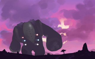 Bigfoot field sky clouds background - anton fadeev free wallpaper