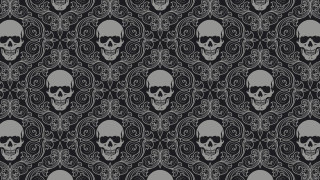 Skull head black background swirls - swirl free wallpaper