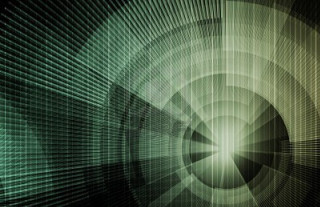 Green black background circular design - a circular design free wallpaper