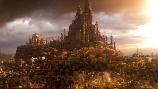 Castle hill buildings sky clouds - building free wallpaper