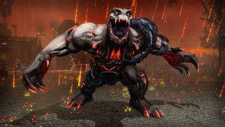 Demonic creature red black paint - paint free wallpaper for desktop