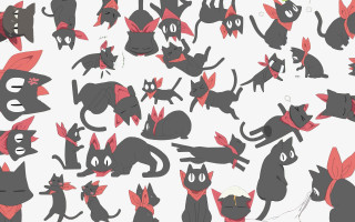 Cats different sizes shapes bunch 2 - different color and shapes free wallpaper