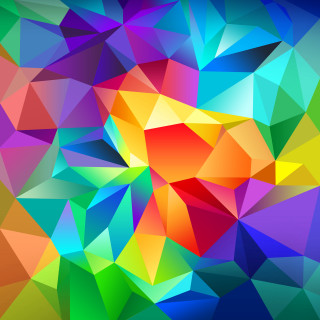 Colorful abstract background triangles blue 3 - a red center free wallpaper for tablet