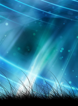 Blue background grass lights sky - cyril rolando free wallpaper for mobile