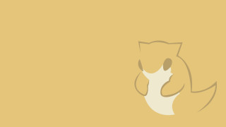 Cat yellow background shadow sitting - free minimalism wallpaper for desktop